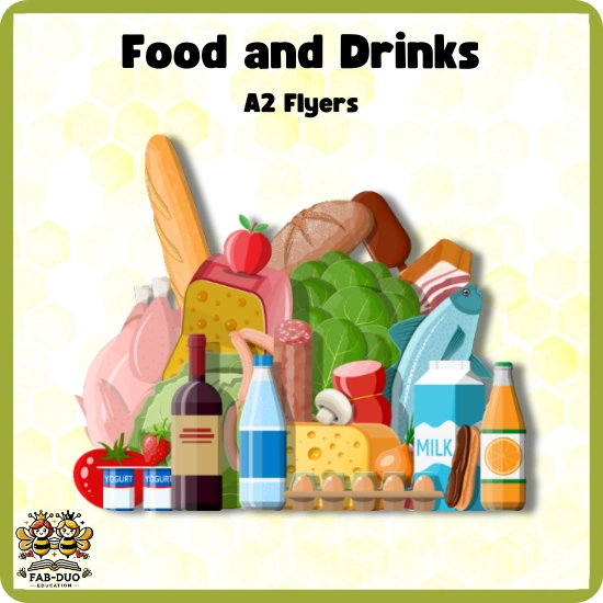Flashcards Food and Drinks A2 Flyers