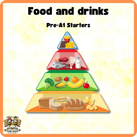 Flashcards Food and Drink PreA1 Starters CEFR