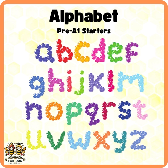 Flashcards the Alphabet PreA1 Starters CEFR