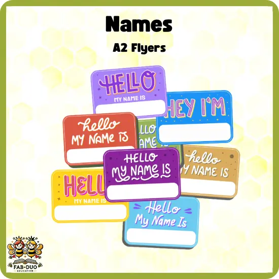 Flashcards Names A2 Flyers