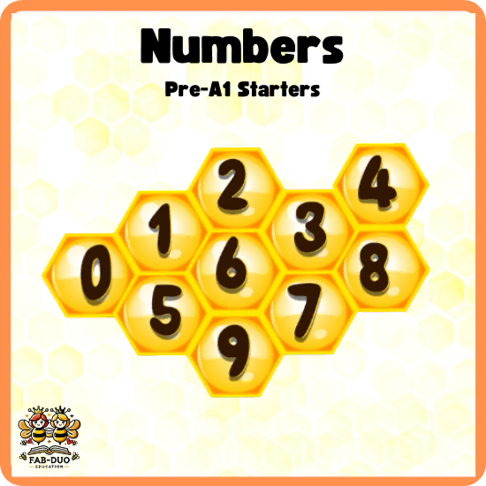 Numbers Vocabulary - Pre-A1 Starters - Flashcards