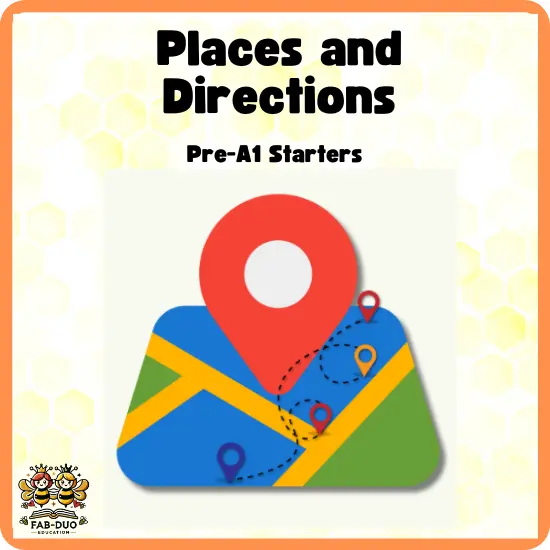 Places and Directions - Pre-A1 Starters - Flashcards