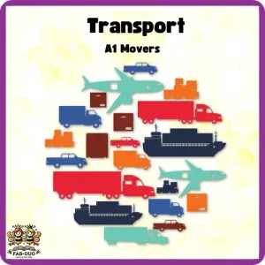 Flashcards Transport A1 Movers CEFR