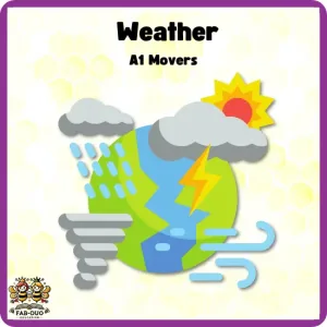 Flashcards Weather A1 Movers CEFR